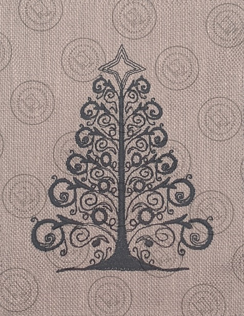 SWIRLY SILHOUETTE CHRISTMAS TREE - CT23 3.5 x 4