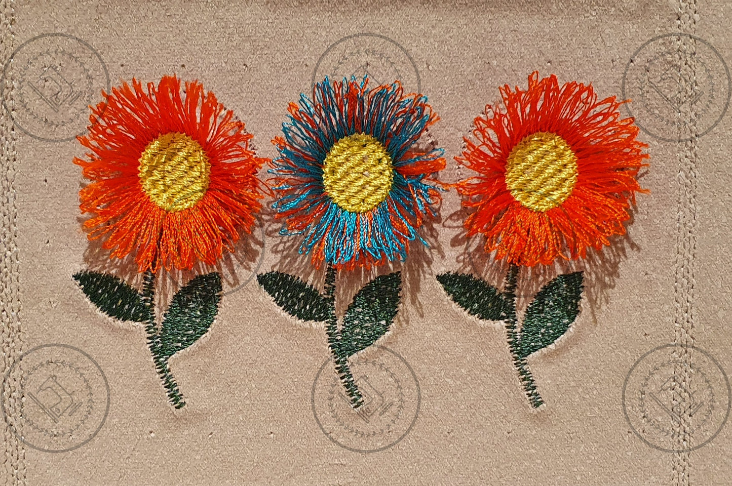FRINGE FLOWERS Embroidery Design - FF0523 2.75 x 4.5