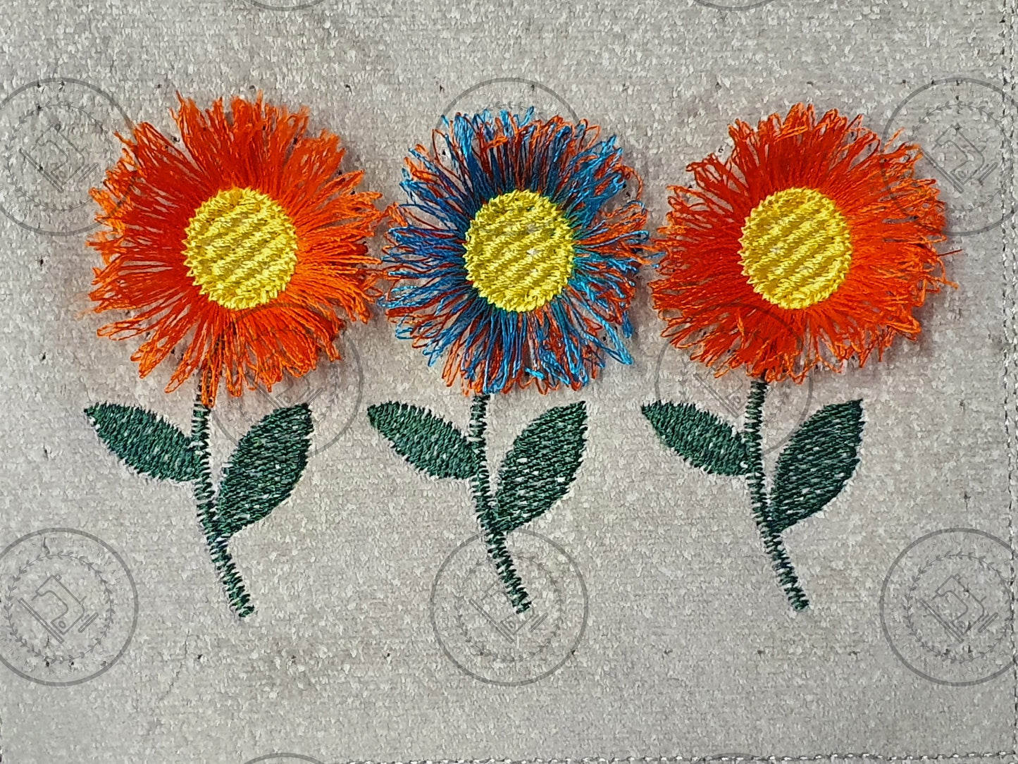 FRINGE FLOWERS Embroidery Design - FF0523 2.75 x 4.5