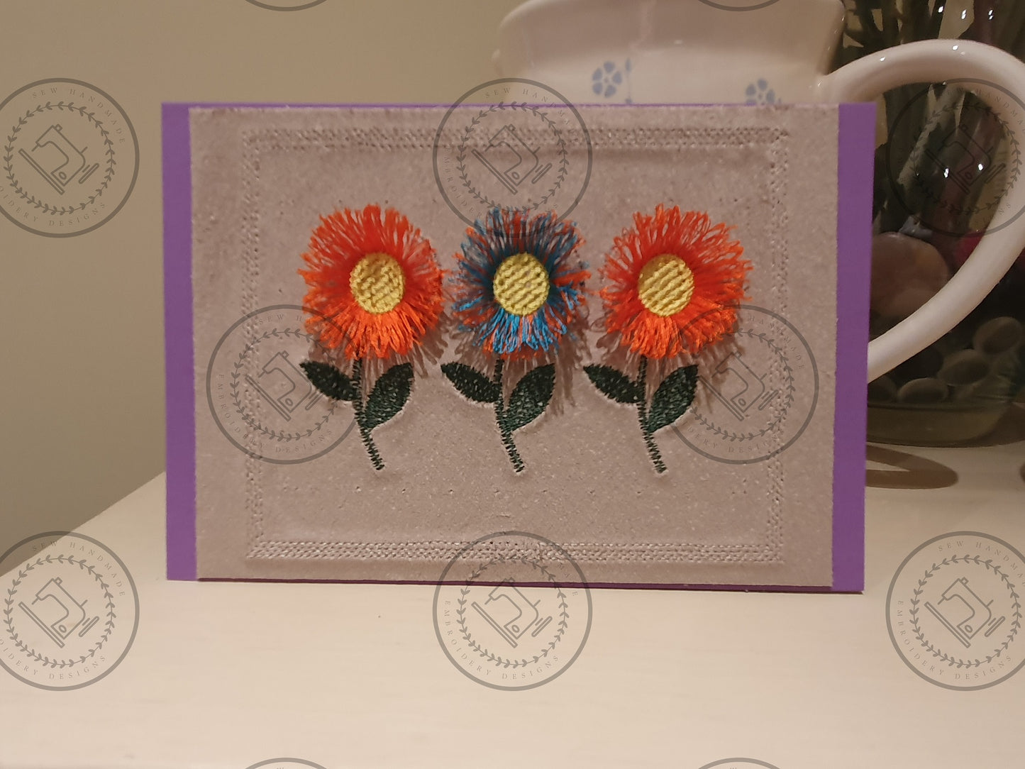FRINGE FLOWERS Embroidery Design - FF0523 2.75 x 4.5