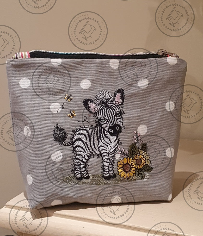 RAGGY ZEBRA Machine Embroidery Design