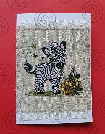 RAGGY ZEBRA Machine Embroidery Design