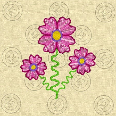 TRIPLE RIPPLE FLOWER Embroidery Design - TRF923 4 x 4