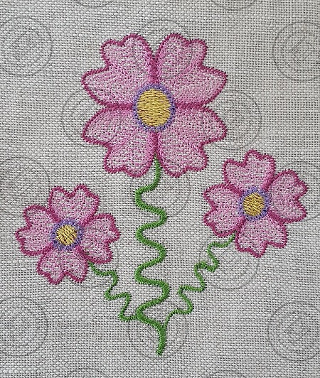 TRIPLE RIPPLE FLOWER Embroidery Design - TRF923 4 x 4