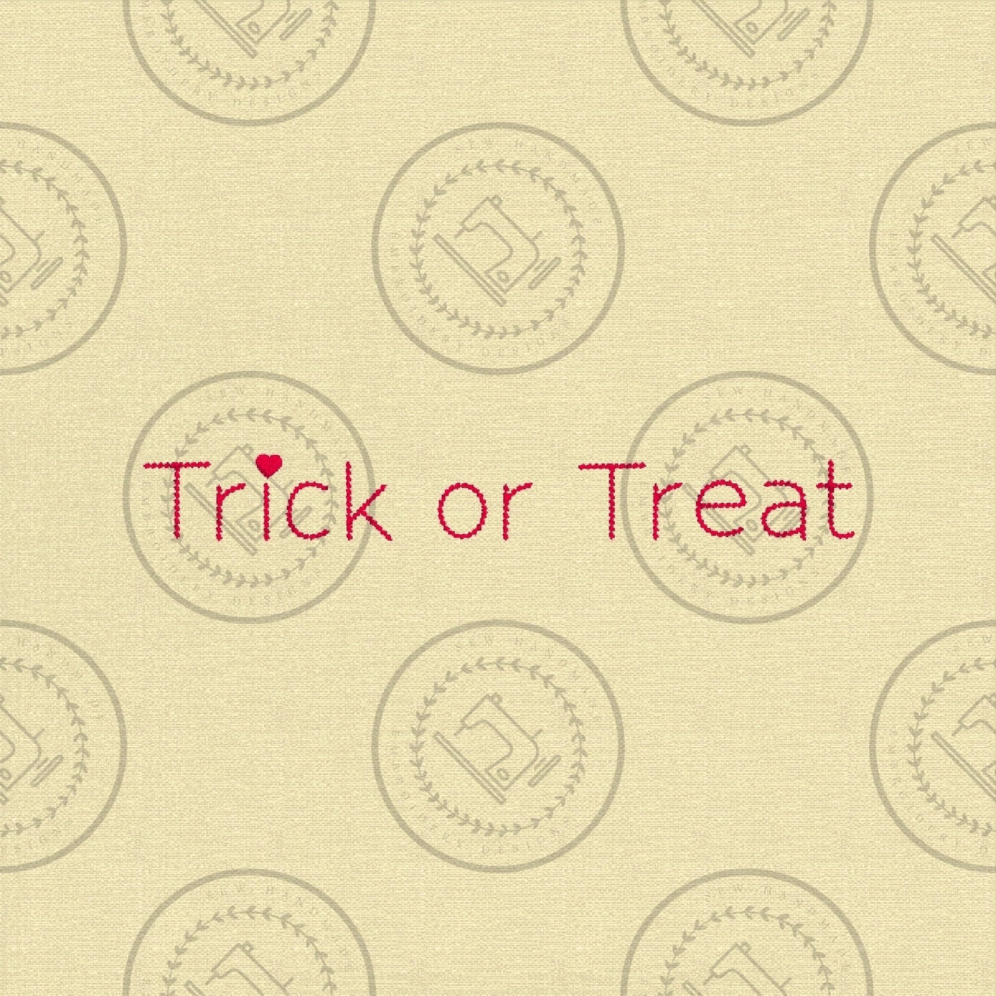 TRICK OR TREAT WORDING Machine Embroidery Design - TTw 1 x 7