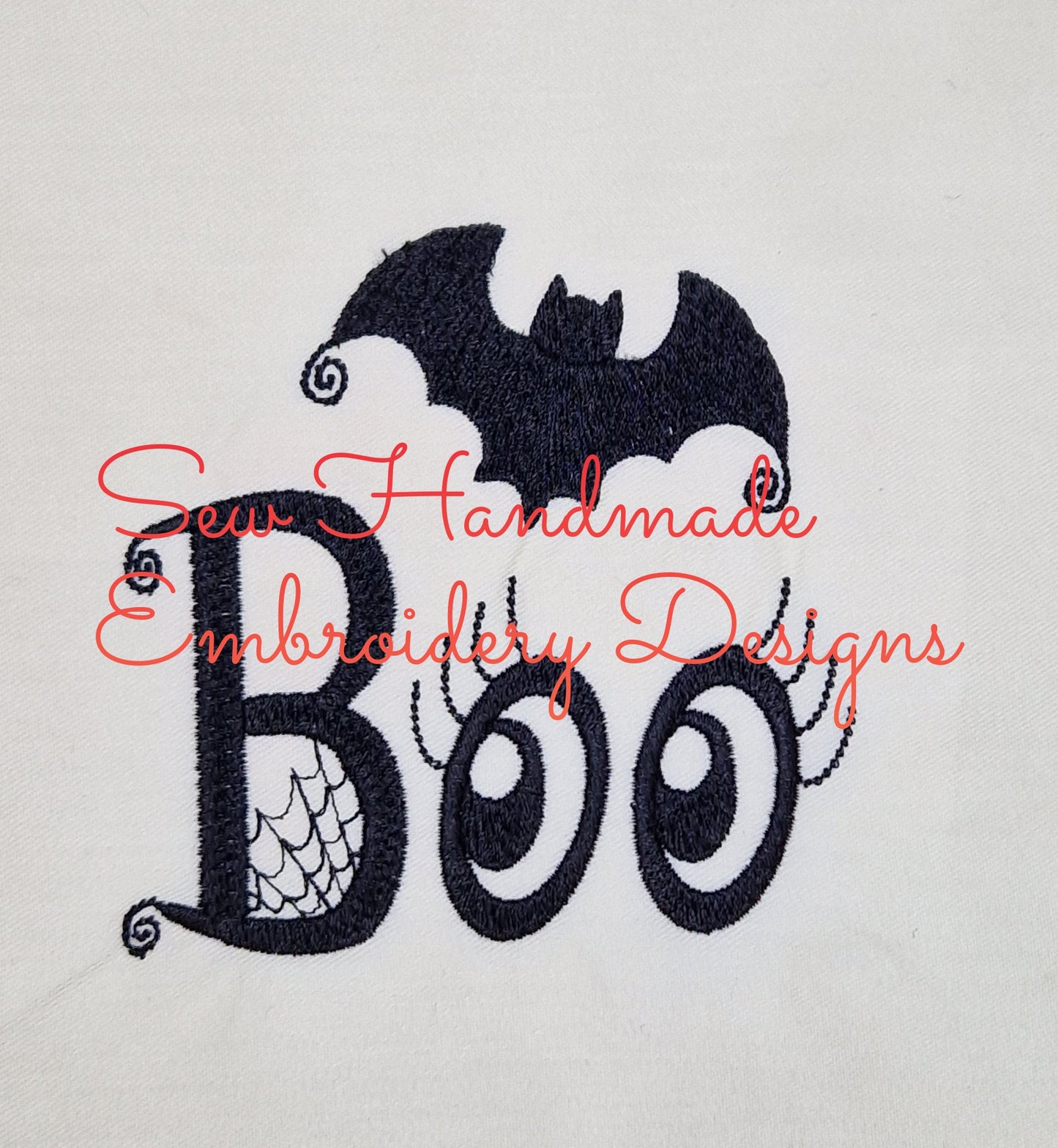 BOO BAT EYES HALLOWEEN HARVEST Machine Embroidery Design - B0024  4 x 4