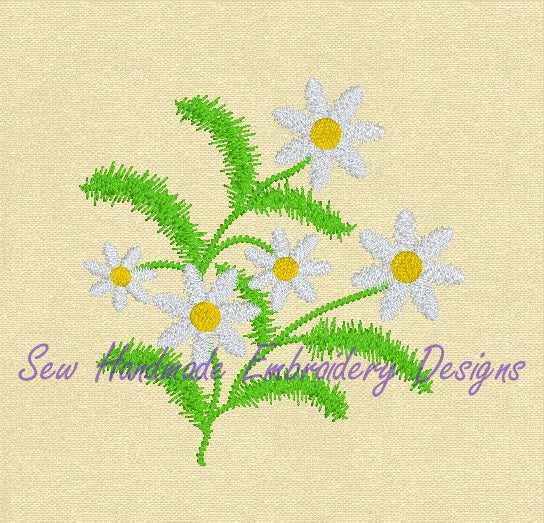 DAISY BLOOMS Digital Machine Embroidery Design