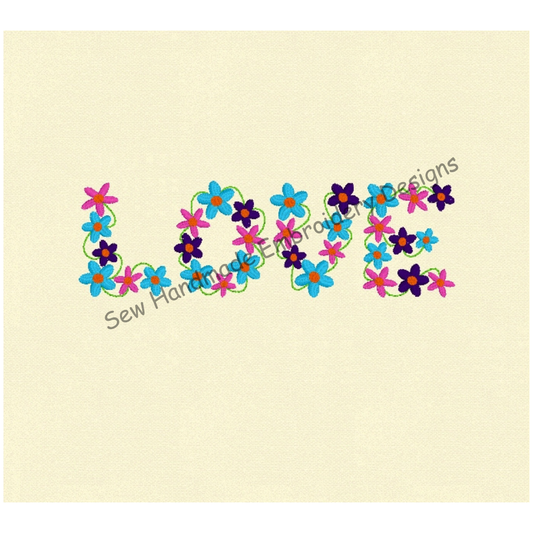 LOVE LETTERS Machine Embroidery Design
