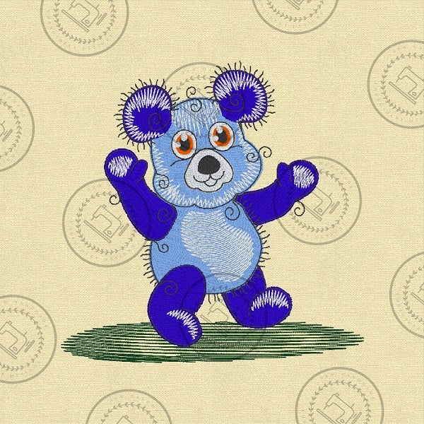 RAGGY TED TEDDY BEAR Machine Embroidery Design