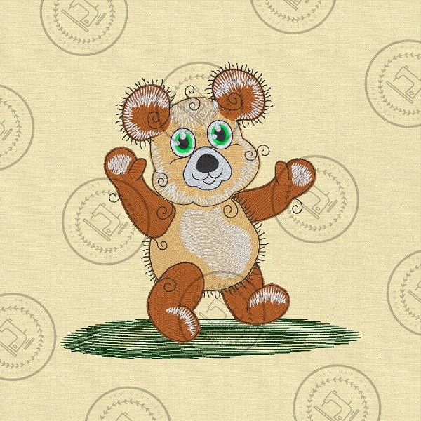 RAGGY TED TEDDY BEAR Machine Embroidery Design