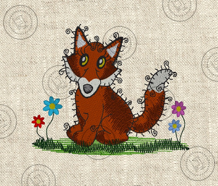 RAGGY FOX Machine Embroidery Design