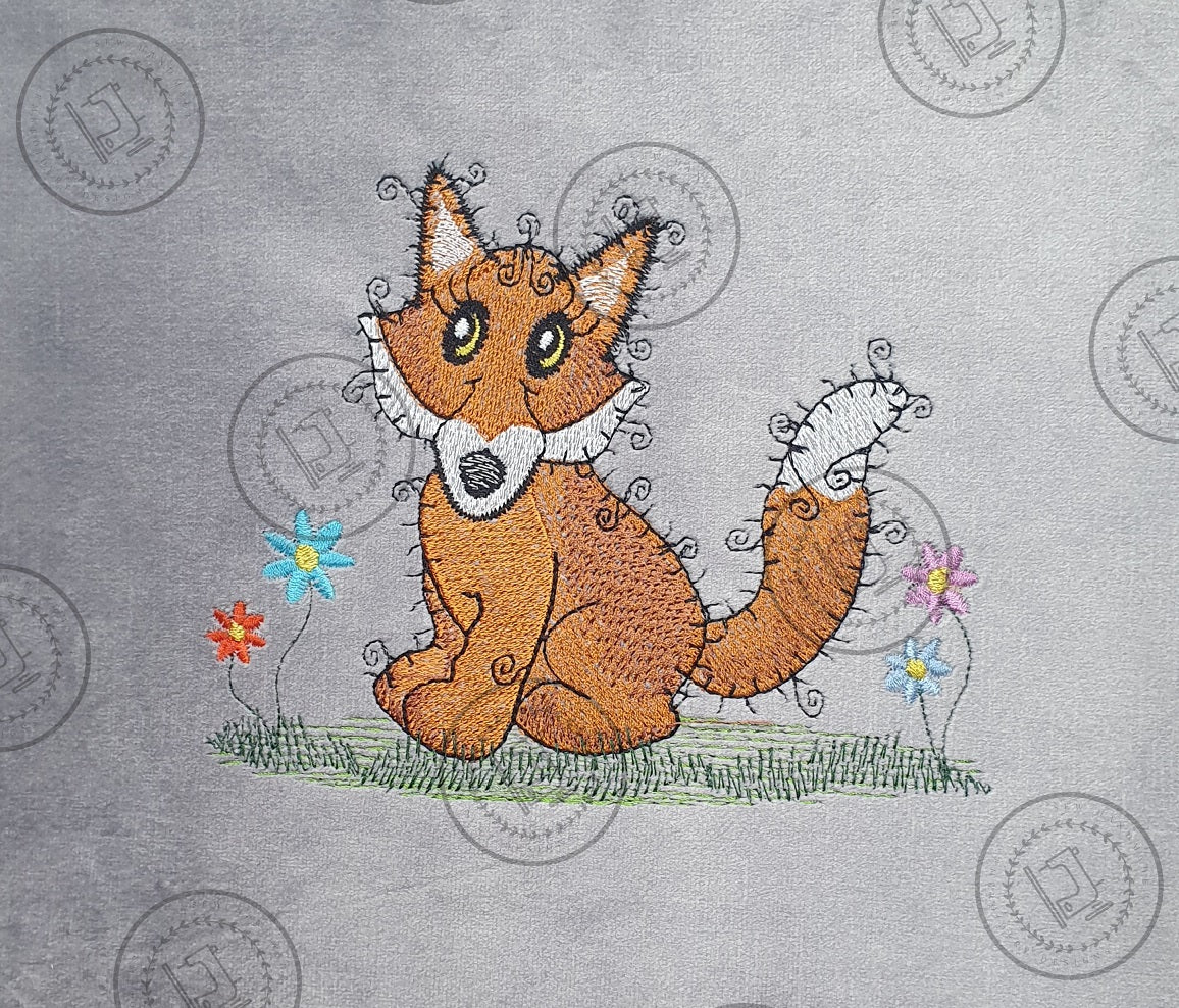 RAGGY FOX Machine Embroidery Design