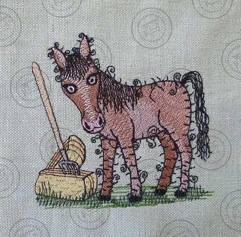 RAGGY HORSE Machine Embroidery Design