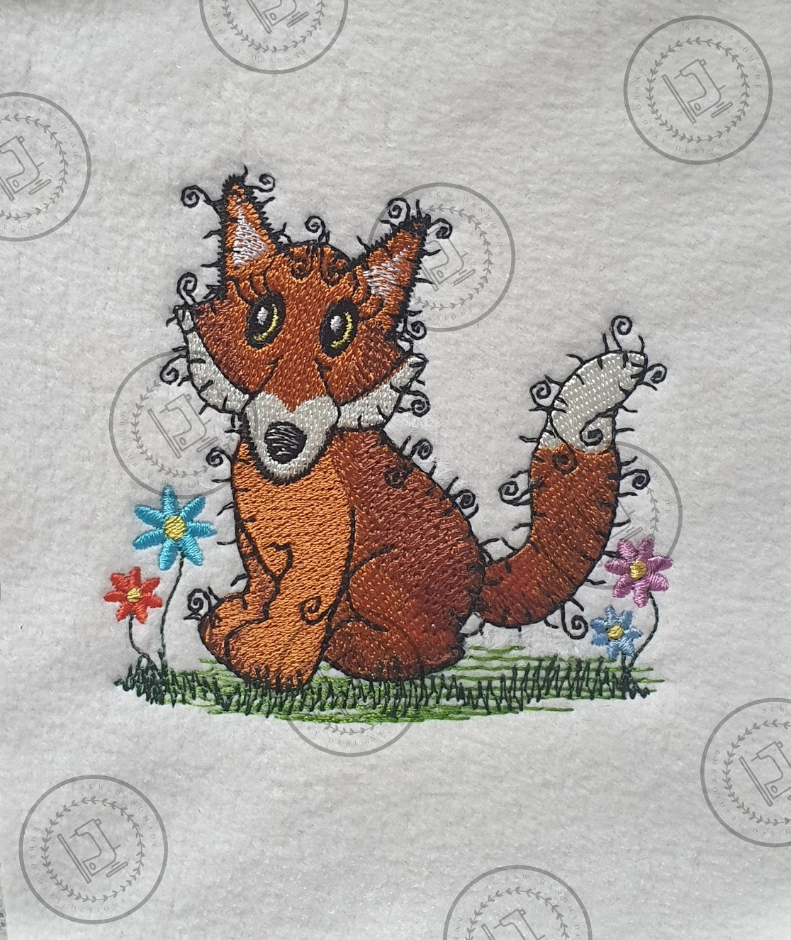 RAGGY FOX Machine Embroidery Design