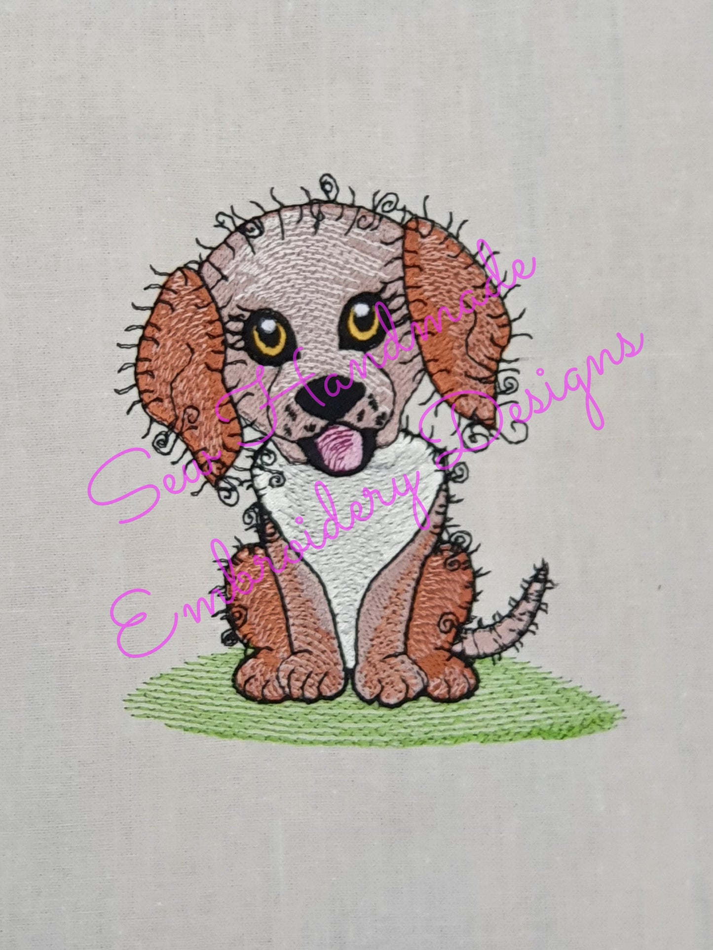 RAGGY PUPPY DOG Machine Embroidery Design