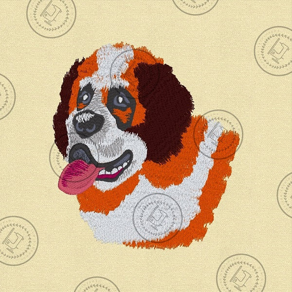 SAINT BERNARD PUPPY DOG Machine Embroidery Design