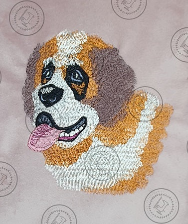 SAINT BERNARD PUPPY DOG Machine Embroidery Design