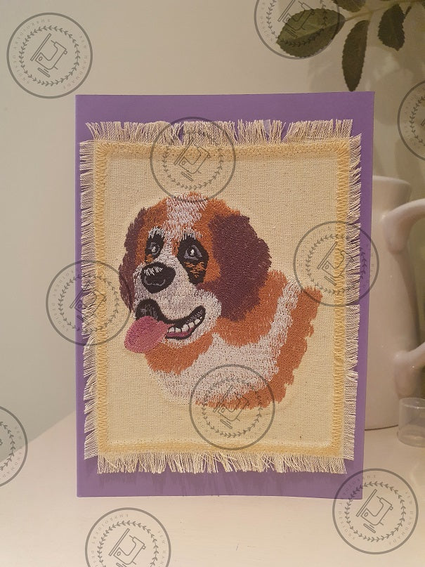 SAINT BERNARD PUPPY DOG Machine Embroidery Design