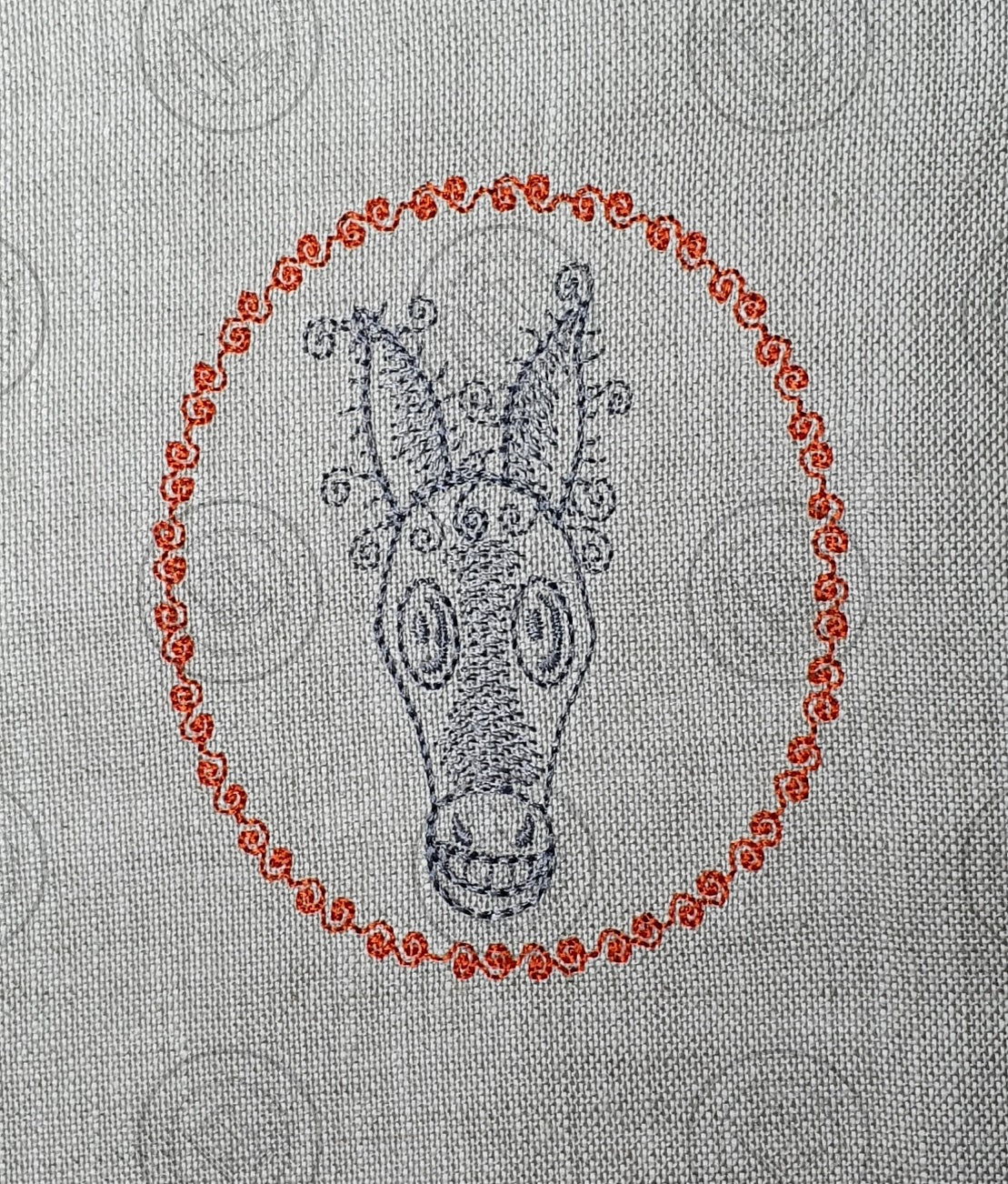 SKETCH CAMEO DONKEY Embroidery Design - SC08   3.5 x 4