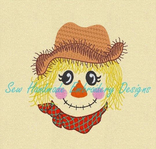 SCARECROW COWBOY Machine Embroidery Design