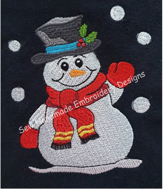 SNOWMAN Machine Embroidery Design - OSM21   5.25 x 6.25