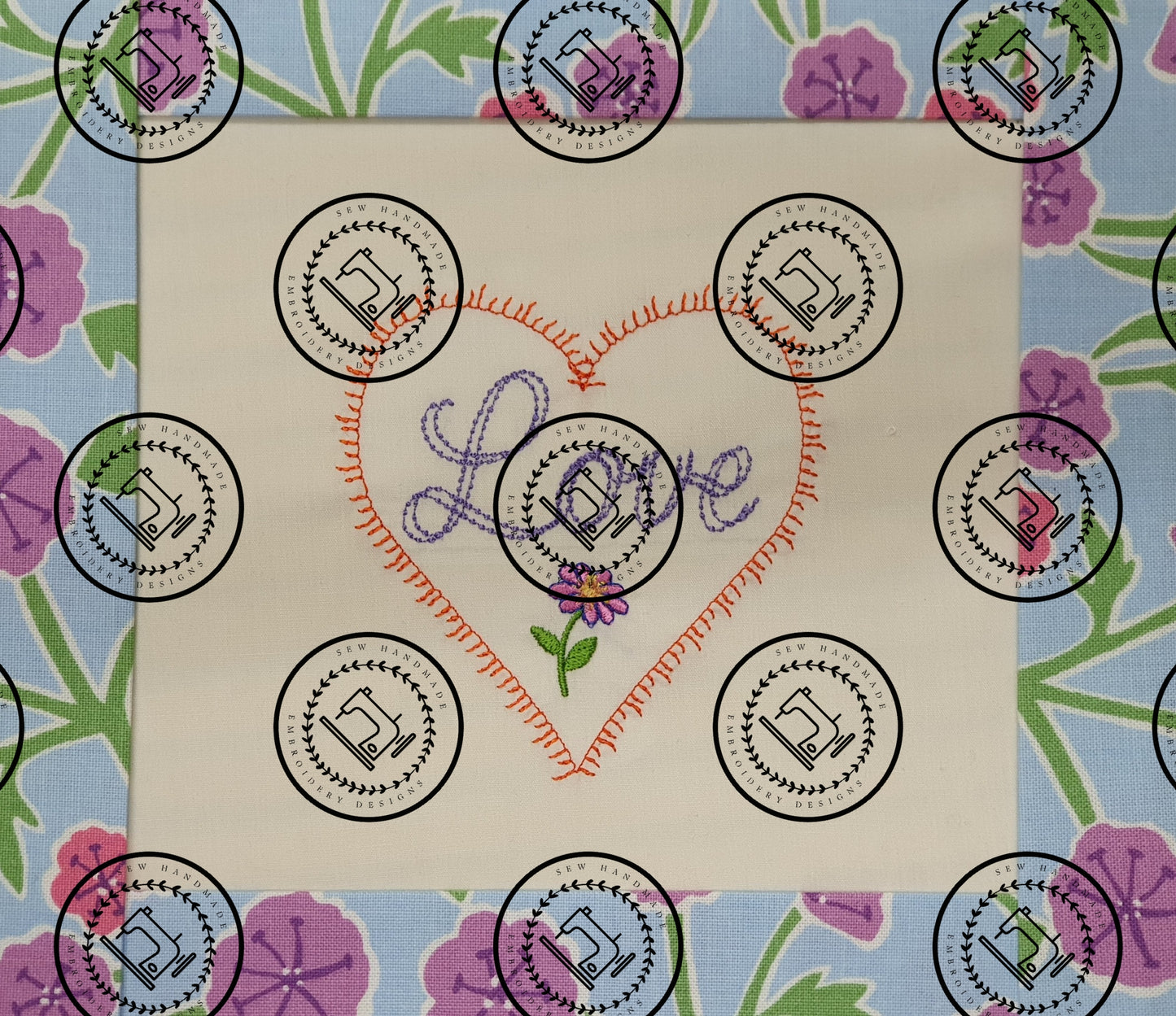 VALENTINE LOVE HEART Embroidery Design - VLH23   4 x 4